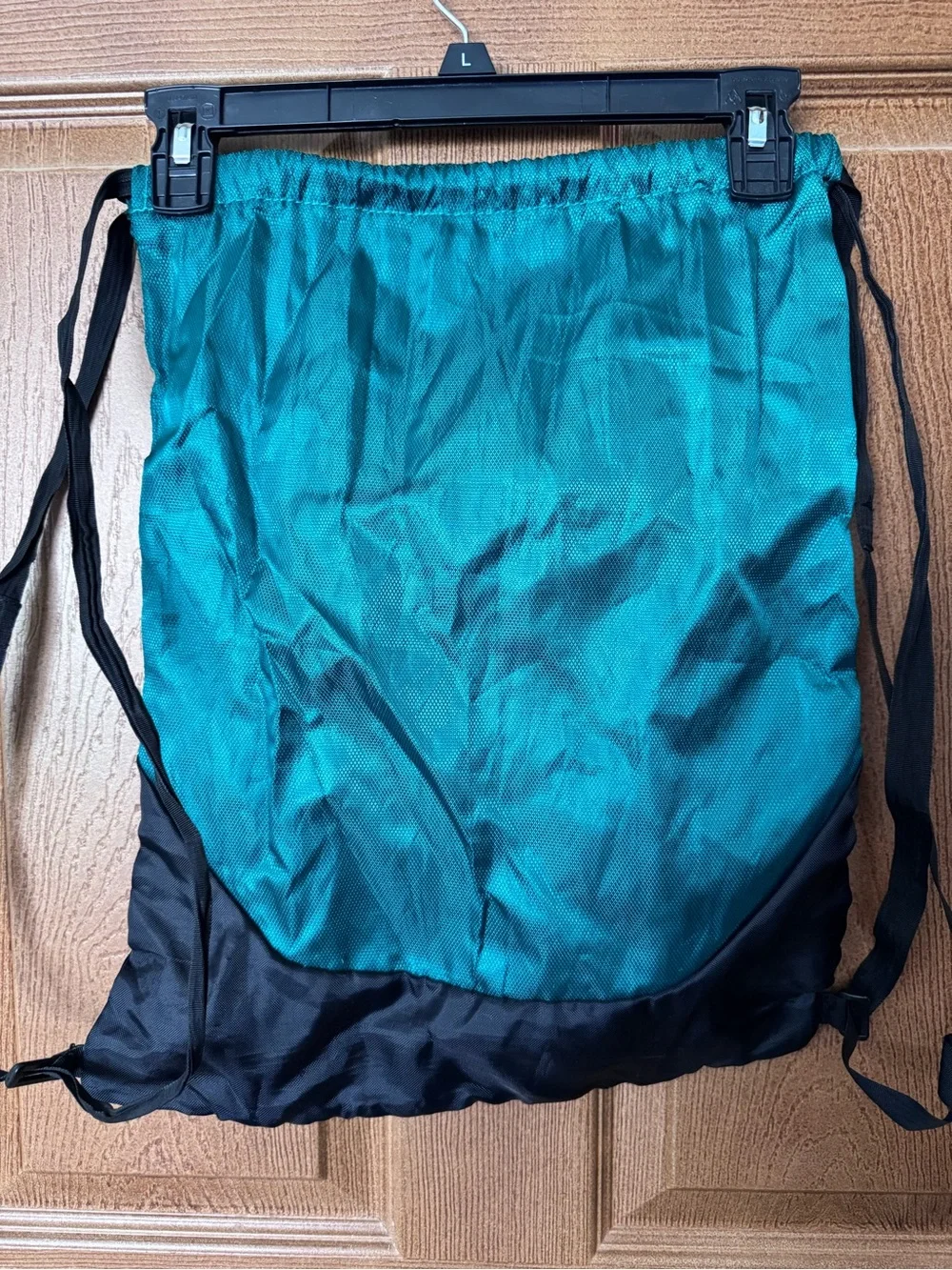 adidas Green and Black Drawstring Backpack with White Logo